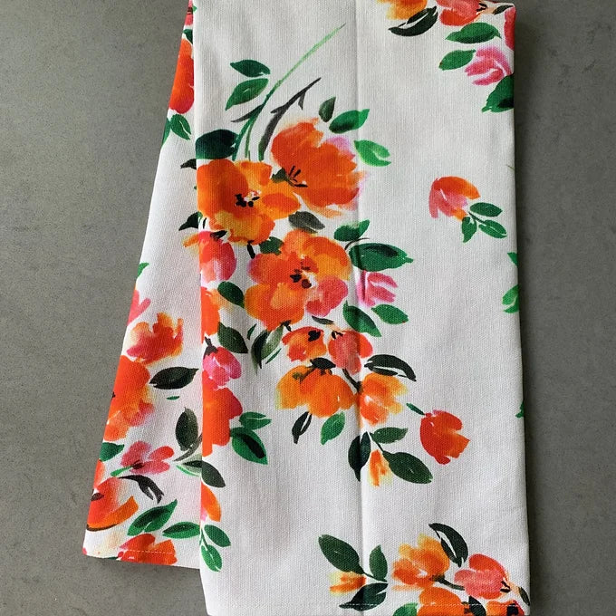 Tea Towel - Fizah Malik - Orange Poppy