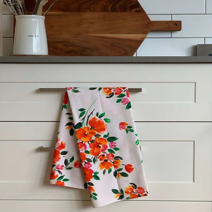 Tea Towel - Fizah Malik - Orange Poppy