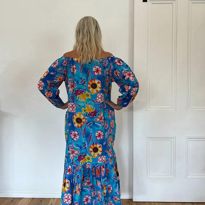 Ava Dress - Lordy Dordie - Blue Springtime