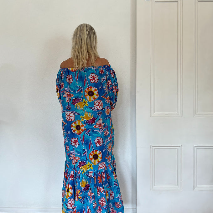 Ava Dress - Lordy Dordie - Blue Springtime