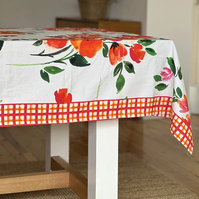 Table Cloth - Fizah Malik - Orange Poppy