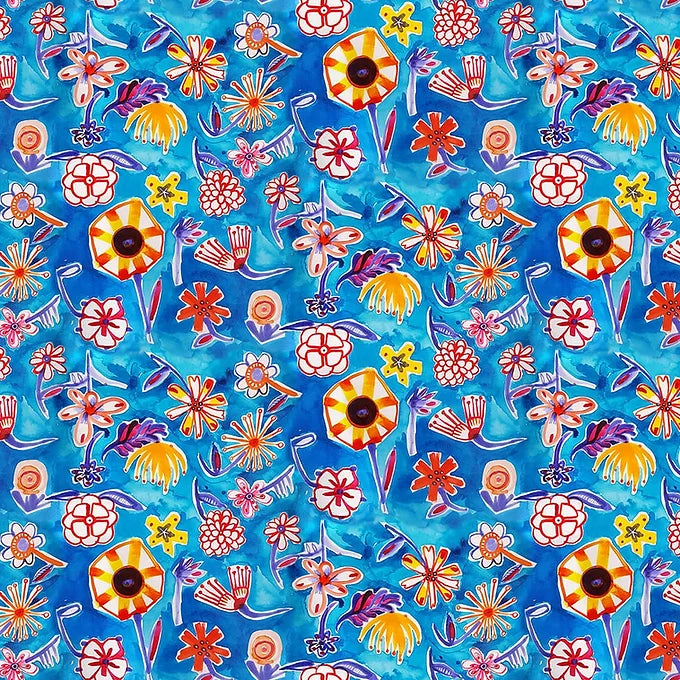 Sofia Dress - Lordy Dordie - Blue Springtime