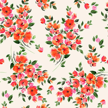 Tea Towel - Fizah Malik - Orange Poppy