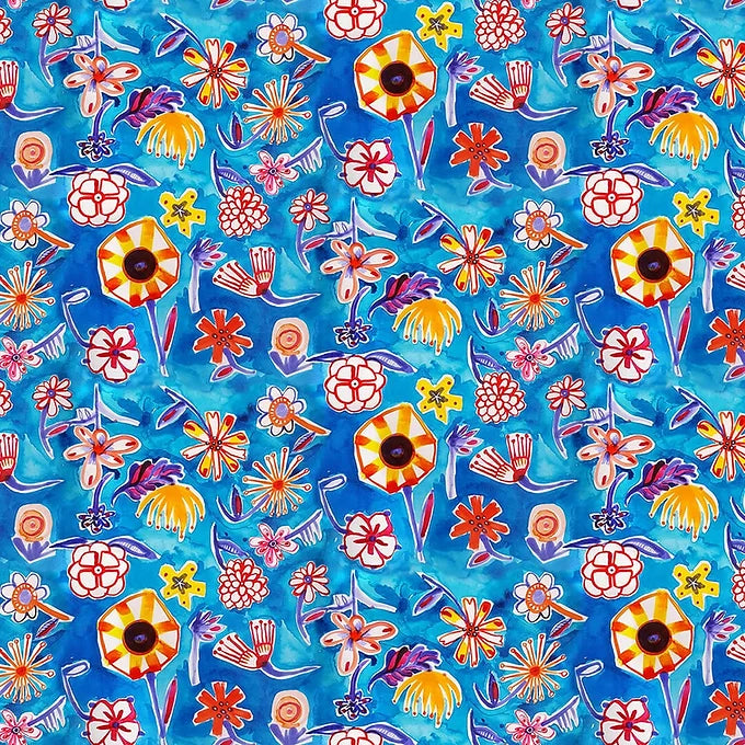 Ava Dress - Lordy Dordie - Blue Springtime