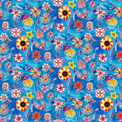 Ava Dress - Lordy Dordie - Blue Springtime